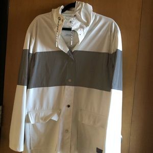 Reflective White Raincoat